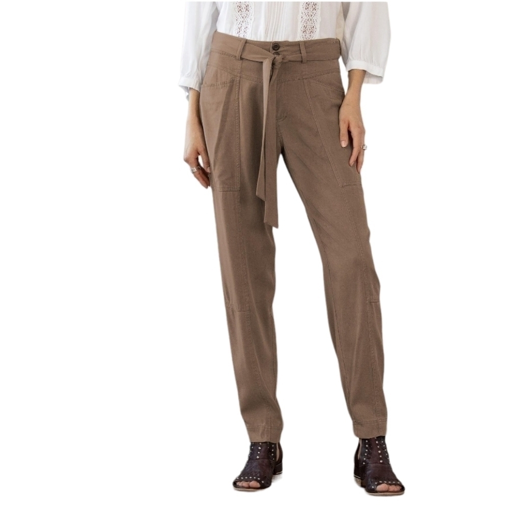 Sundance | Women's Fluid Days Paperbag High Waist Belted Pants (Size 16)